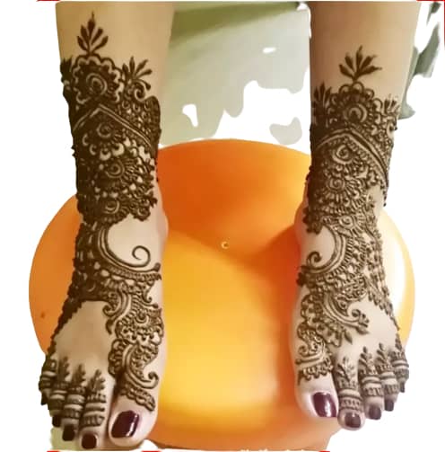 mehndi design of leg