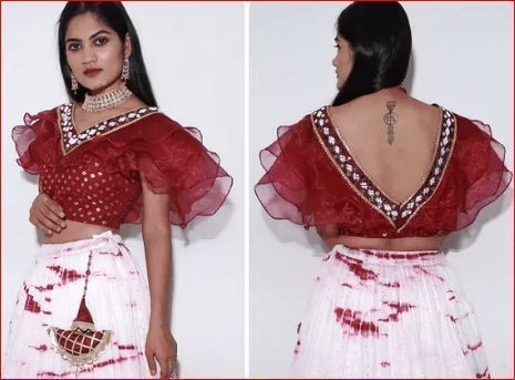 Kabiri Jaipur Top and Skirt set : Buy Kabiri Jaipur Gold Ruffle Lehenga  (Set of 2) Online | Nykaa Fashion